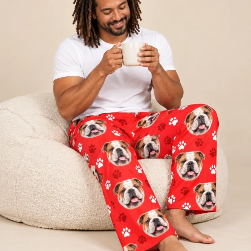 Men's Custom Bulldog Pajama Pants