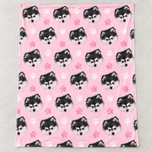 Custom Pet Face Minky Blanket