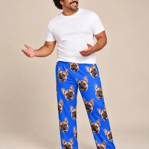 Men's Custom French Bulldog Pajama Pants
