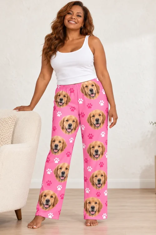 Custom Golden Retriever Pajama Pants for Women