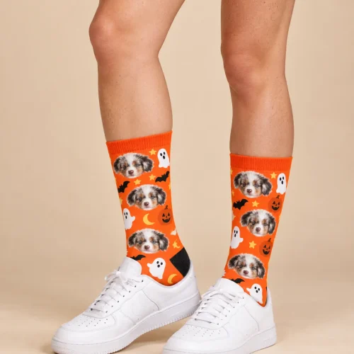 Halloween Dog Socks with Your Pet's Face