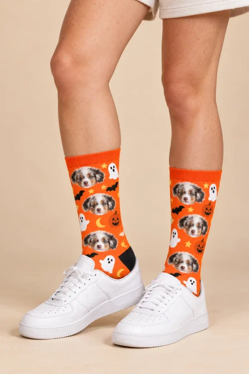Halloween Dog Socks with Your Pet's Face