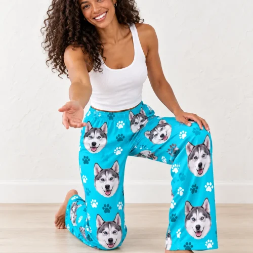 Custom Husky Pajama Pants for Women