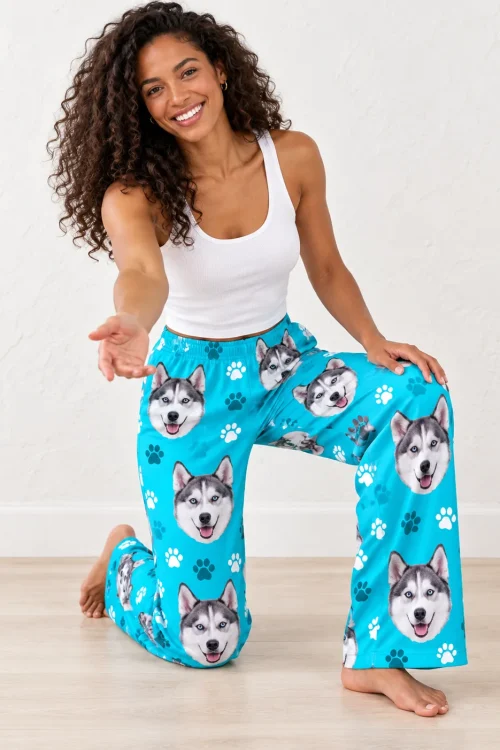 Custom Husky Pajama Pants for Women