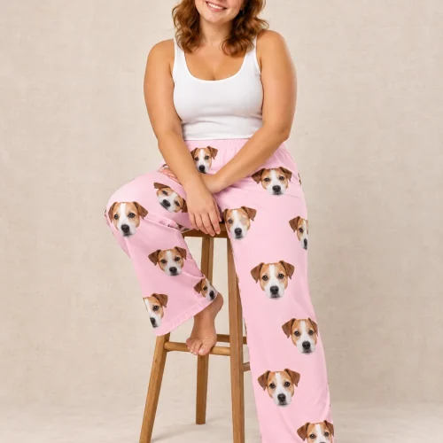 Custom Jack Russell Pajama Pants for Women