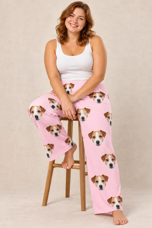 Custom Jack Russell Pajama Pants for Women