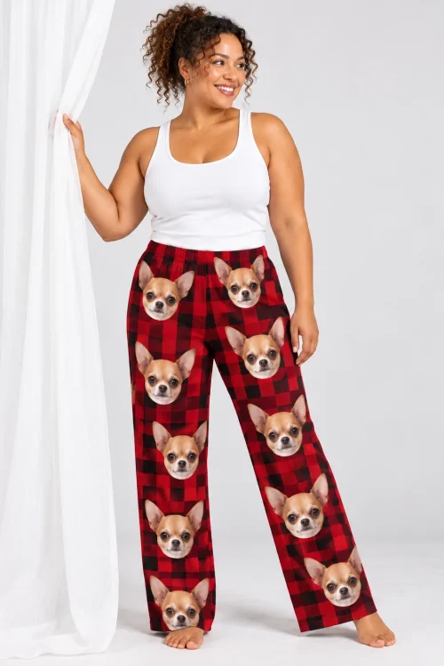 Custom Chihuahua Pajama Pants for Women