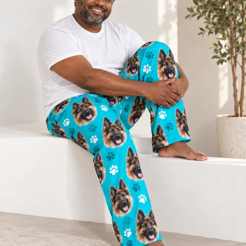 Men's Custom German Shepherd Pajama Pants