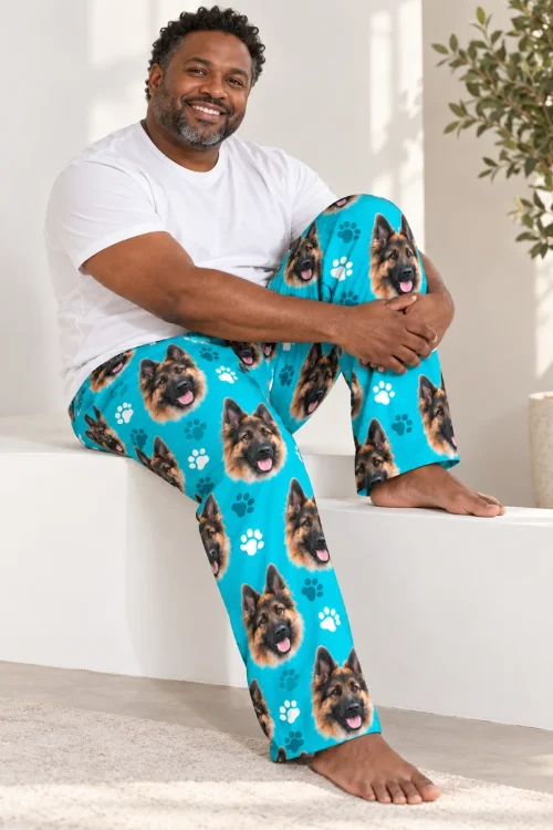 Men's Custom German Shepherd Pajama Pants