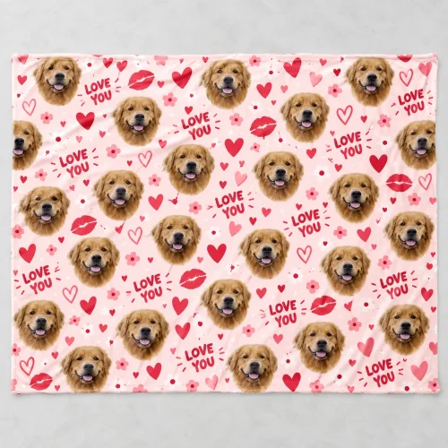 Custom Pet Face Minky Blanket