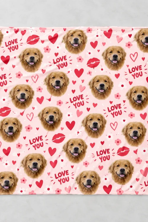 Custom Pet Face Minky Blanket