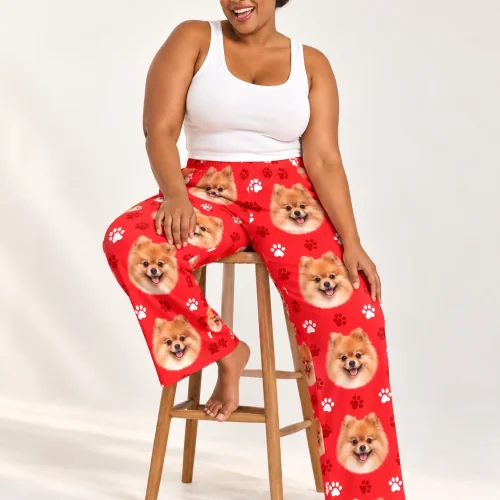 Custom Pomeranian Pajama Pants for Women