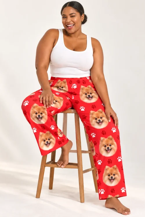 Custom Pomeranian Pajama Pants for Women