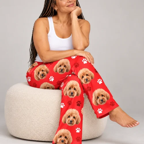 Custom Poodle Pajama Pants for Women