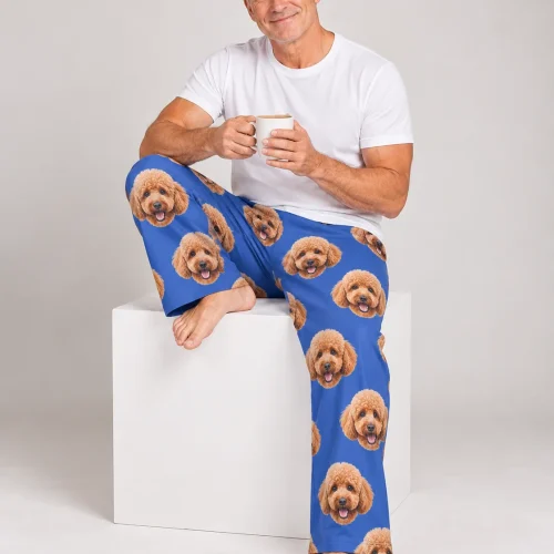 Men's Custom Poodle Pajama Pants
