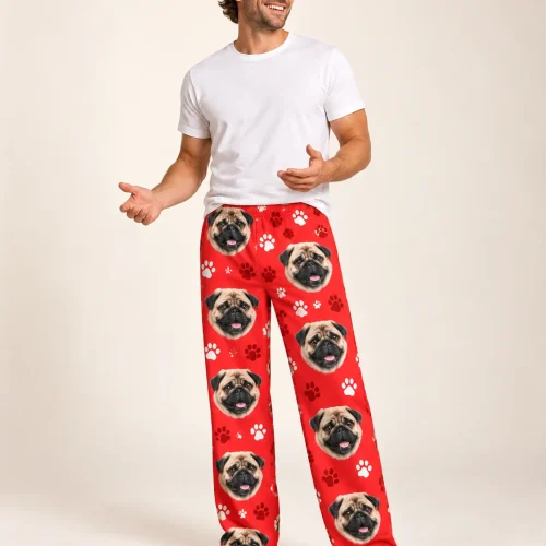 Men's Custom Pug Pajama Pants