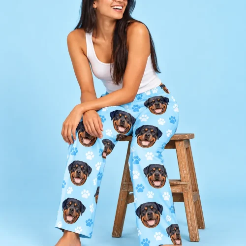 Custom Rottweiler Pajama Pants for Women