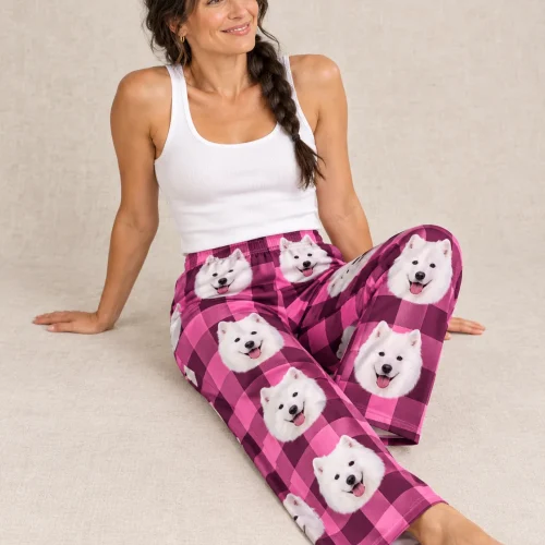 Custom Samoyed Pajama Pants for Women