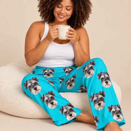 Custom Schnauzer Pajama Pants for Women