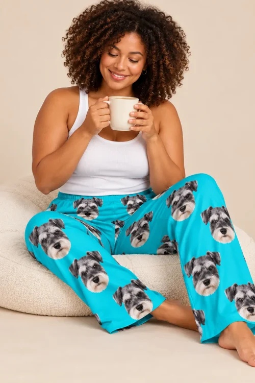 Custom Schnauzer Pajama Pants for Women