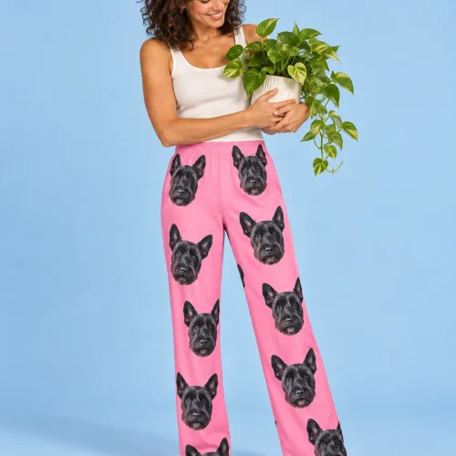 Custom Scottie Dog Pajama Pants for Women