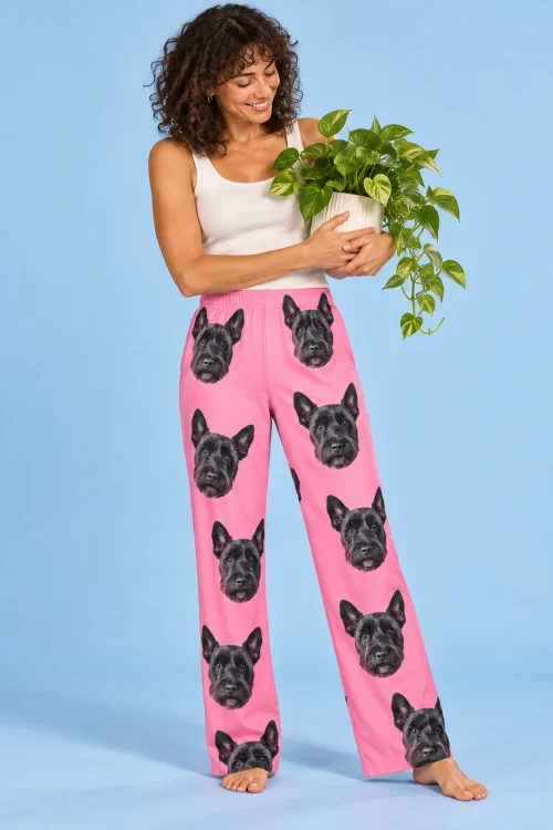 Custom Scottie Dog Pajama Pants for Women