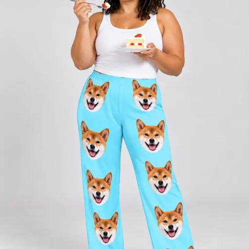 Custom Shiba Inu Pajama Pants for Women