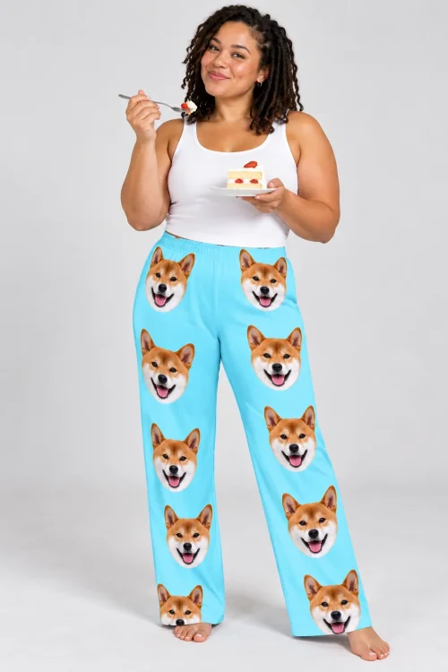 Custom Shiba Inu Pajama Pants for Women