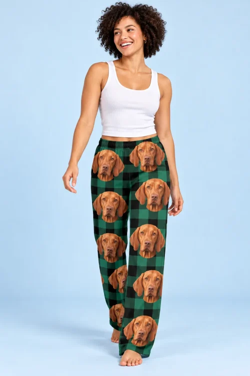 Custom Vizsla Pajama Pants for Women