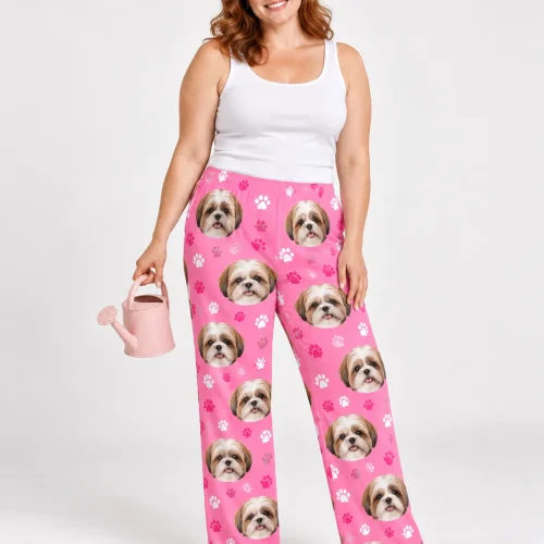 Custom Shih Tzu Pajama Pants for Women